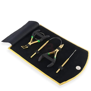Kit de pinces à extensions de cheveux MAGMA BEAUTY en acier inoxydable, aiguille à crochet, usage professionnel commercial, outils pour extensions de cheveux, sur mesure - Product Image 3