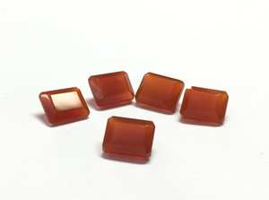 Ónix Rojo Natural, Corte Rectangular, Facetado, Parte Posterior Puntiaguda, 10 Piezas, Gemas Sueltas Pulimentadas para Fabricación de Joyería, Venta al Por Mayor - Product Image 5