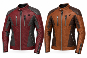 Chaqueta de Motocicleta de Cuero Edición Signature |   Té Negro Borgoña Marrón |   Fabricante OEM ODM |   Diseño de Calidad Premium | - Product Image 5