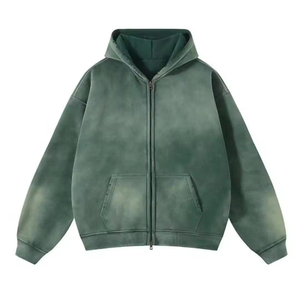 Wholesale hoodie jacket cotton blend zip hoodie casual hoodie Private Label Production - Product Image 1