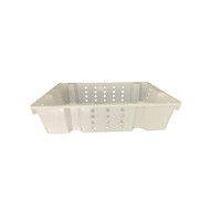 Caisse à poisson en plastique PP écologique en gros, panier de stockage de fruits de mer, plateau à poisson robuste de 8 mm d'épaisseur, fabricant vietnamien