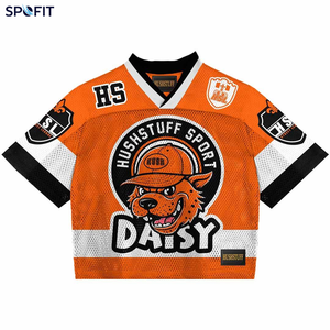 Maillot de football américain personnalisé rétro camouflage en polyester coupe ample avec maille, vente en gros - Product Image 4