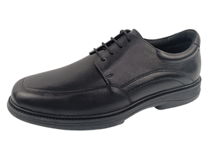 Chaussures habillées formelles pour hommes Dlords Larry Derby en cuir véritable noir, à lacets, antidérapantes, avec semelle intermédiaire EVA amortie - Product Image 4