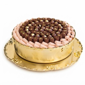 Tazón de servir chocolate hecho a mano, chapado en oro, de calidad de lujo, para suministros de hotel, eventos y conjuntos de regalo decorativos. - Product Image 1