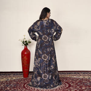 Vestido Abaya Kaftan Árabe Elegante y Modesto de Lujo Zillmill Eid Ramadan, Transpirable, ODM, con Bordado, Manga Larga y Encaje para Mujer - Product Image 5