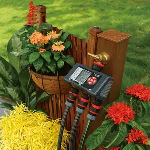 Garden Water Sprinkler Timer Easy Setup Program Tap Timer Multifunctional 3 Separate Outlets Added Riego Inteligente