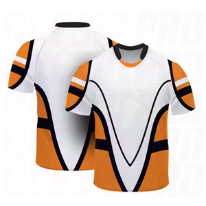 Men's Lightweight Breathable Quick Dry Rugby Jersey Athletic Sports Training <b>Shirt</b> Performance Activewear for Practice Match Day - Product Image 2