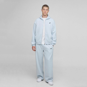 Survêtement Homme à Capuche Entièrement Zippé en Coton Molletonné, Coupe Droite Décontractée, Style Urbain, Deux Pièces, Personnalisable avec Impression et Broderie - Product Image 2