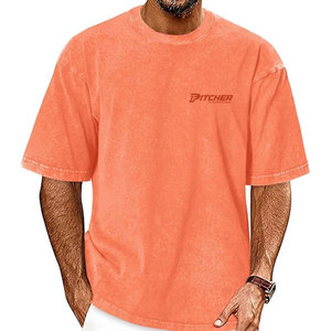 T-shirt classique pour homme en tissu délavé, respirant, léger, confortable, style streetwear quotidien - Product Image 1