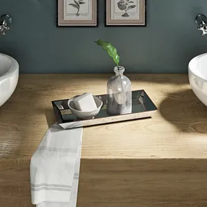 Bandeja Decorativa de Cerámica Estilo Americano Ecológica, Diseño Minimalista, Color Sólido, Acabado Duradero para Exhibición en Mostrador de Baño - Product Image 1
