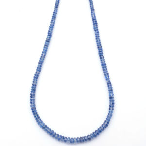 ขายส่งสร้อยคอลูกปัดไคยาไนต์ธรรมชาติสีฟ้า-925แท้ตะขอเงินสเตอริ่ง-เครื่องประดับคริสตัลรักษาด้วยมือ - Product Image 3