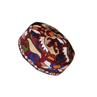 Gorro de Oración Islámico Premium para Hombre y Gorro Kufi de Algodón Elástico para Todas las Estaciones con Patrón de Rayas y Estampado Puff, Proveedor Mayorista