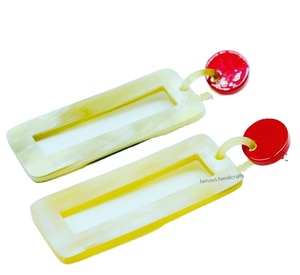 Boucles d'oreilles en corne de buffle, nouveau Design, ombre naturelle, forme personnalisée, ensemble de boucles d'oreilles pour filles, mode - Product Image 4