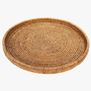 Wholesale Round Rattan Charger <b>Plate</b> Handwoven Wicker Table <b>Mats</b> Eco-Friendly Bulk Boho Placemats For Wedding Event & Restaurant - Product Image 6