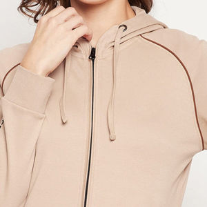 Conjunto Deportivo OEM para Mujer, Sudadera con Capucha y Pantalones Deportivos, 100% Algodón Felpa, 2 Piezas - Product Image 4