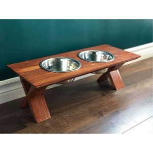 Rustic Wooden <b>Dog</b> <b>Bowl</b> for Home Decor Promotional Pet Product - Product Image 6