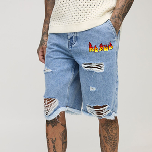 Nouveauté été : Short en jean stretch décontracté pour homme – Bleu et noir – Style streetwear tendance - Product Image 1
