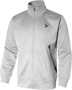 Unisex gray tracksuit set <b>Half</b>-<b>zip</b> <b>jacket</b> with side pockets Drawstring pants for adults Solid color casual wear - Product Image 2