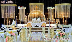 ผนังเทียนโลหะสำหรับเวทีงานแต่งงานแบบตะวันตกประกายวิบวับผนังเทียนโลหะที่สวยที่สุดผนังเทียนโลหะ - Product Image 6