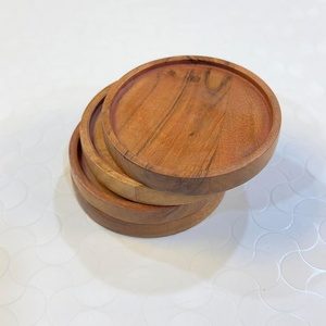 FAIZA CRAFT New Design Eco-Friendly Wooden <b>Coaster</b> Classic Style 300mm Diameter 5mm Thickness for Tabletop <b>Table</b> Decoration - Product Image 2
