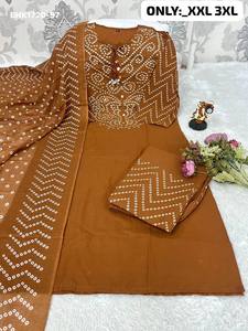 Meilleure collection de Kurti-Pant-Dupatta prêts-à-porter en pur coton avec imprimé Bandhani, exportateur indien - Product Image 5