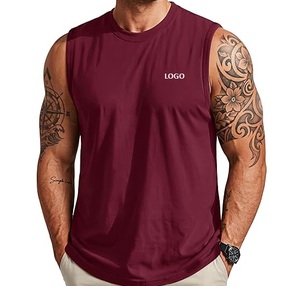 Camiseta sin mangas para hombre con logo personalizado, ligera, transpirable, de secado rápido, de malla, para entrenamiento, correr, gimnasio, verano. - Product Image 3