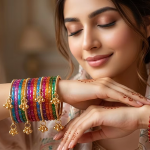 Brazaletes de vidrio personalizados para mujeres y niñas en varios colores, brazaletes de vidrio indios y pakistaníes, brazaletes para baby shower. - Product Image 5