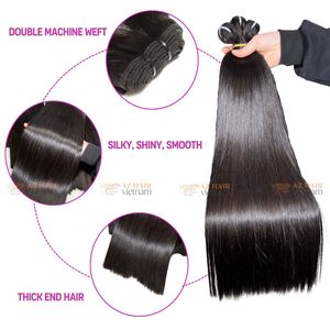 Vente en gros d'extensions de cheveux humains de couleur naturelle super doublement étirés trame de cheveux à la machine de qualité supérieure de qualité supérieure - Product Image 2