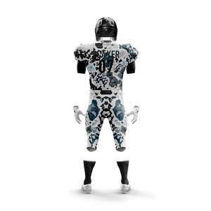 Ensemble de maillots et shorts de football américain personnalisés pour hommes adultes W4G, 100% polyester respirant, imprimé par sublimation, taille plus - Product Image 2