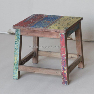 Juego de 3 Sillas de Comedor de Madera Reciclada Rústica, Respaldo de Listones, Tradicional, Ecológico, Muebles para Exteriores, Villas y Hoteles - Product Image 2