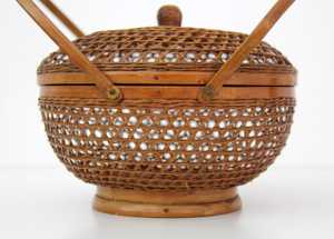 Cesta de Bambú Tejida a Mano Estilo Vietnamita con Tapa y Asas, Cesta de Almacenamiento de Mimbre, Proveedor y Fabricante - Product Image 4