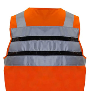 Gilet de sécurité léger en polyester réfléchissant et élastique réglable pour hommes, vêtements de sécurité réfléchissants - Product Image 6