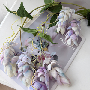 Fleur artificielle toucher réel, vigne de houblon, houblon de bière, verdure luxuriante, décoration de ferme, arrangement floral, caoutchouc souple, fait main - Product Image 5