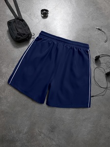 Secure <b>Zip</b> <b>Pockets</b> for Gym and Sports in Red Athletic Cargo <b>Shorts</b> Men Performance Fabric <b>with</b> Elastic Waist - Product Image 2