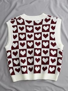 Gilet en tricot pour femme style urbain - Cardigan sans manches à boutons - Haut confortable en fil doux pour femme automne-hiver respirant - Product Image 2