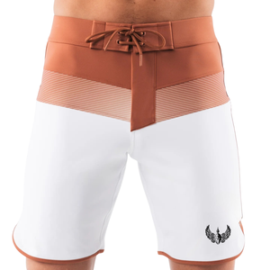 Shorts de bain pour hommes, blanc pêche, à séchage rapide, avec cordon de serrage, pour la plage, les sports nautiques, vêtements décontractés - Product Image 1