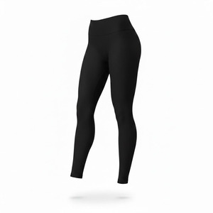 Legging de sport taille haute pour femme avec logo personnalisé, effet froncé aux fesses, en Spandex/Polyester, séchage rapide, respirant, sans coutures, pour le yoga, jambe gauche - Product Image 5
