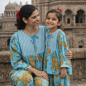 ชุดนอนฤดูร้อนสำหรับแม่ลูกสาว ชุดนอนครอบครัวเนื้อผ้านุ่ม ระบายอากาศได้ดี แห้งเร็ว สวมใส่สบาย ชุดนอนแขนสั้นสำหรับแม่และฉัน - Product Image 4