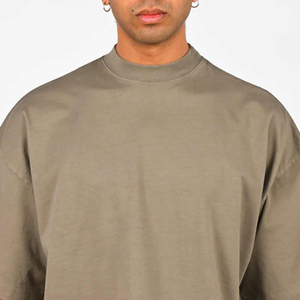 Camiseta Oversize de Algodón 100% Pesado para Hombre con Logo Personalizado, Estilo Vintage Lavado Ácido, Hombro Caído, Lisa, OEM, Personalizable, Corte Holgado - Product Image 5