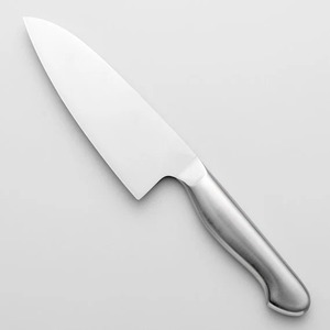 Couteau de chef artisanal en acier inoxydable avec lame en acier inoxydable et manche en acier inoxydable, avec étui en cuir, couteau d'extérieur - Product Image 5