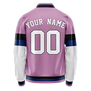 Men's Purple Color Block Baseball Jacket Full Sleeve Zipper Closure Breathable Polyester Regular Fit All Seasons Wear - Product Image 4