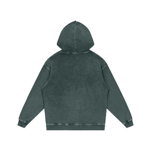 Sweat à capuche personnalisable pour homme en coton, effet délavé, épais, respirant, doublé, uni, imprimable, idéal pour l'automne - Product Image 5