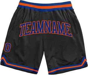 Shorts de basketball pour hommes en tissu satiné respirant personnalisé avec logo frontal et design par sublimation, service OEM pour adultes - Product Image 1