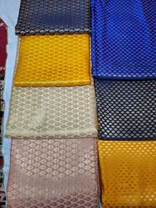 Tela Brocada de Seda 100% de Alta Calidad al por Mayor, Jacquard de Lujo, Tejido de Punto por Urdimbre, Peso Medio 200g/m, Textil para Vestidos de Novia de Niñas - Product Image 1