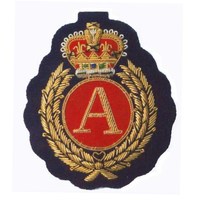 Badge de chapeau tactique sur mesure, fait main, en tissu, brodé d'une ancre, à coudre, vente en gros, insignes de blazer uniforme