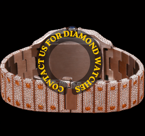 นาฬิกาข้อมือผู้ชายสุดหรูหรา สไตล์ฮิปฮอป หน้าปัดกระจก ประดับเพชรโมอิสซาไนต์ VVS คุณภาพสูง ตัวเรือนสแตนเลสสตีล พร้อมกลไกควอตซ์ - Product Image 5