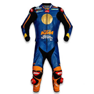 Combinaison de moto Miguel Oliveira Racing MotoCP en cuir de vachette et de kangourou de 1,3 mm, armure CE - Product Image 1