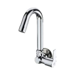 Basin Faucet 209 Sink Cock And <b>Swinging</b> Spout Stainless Steel Polished Sustainable Modern Design Wall-Mounted <b>Single</b> Handle - Product Image 1