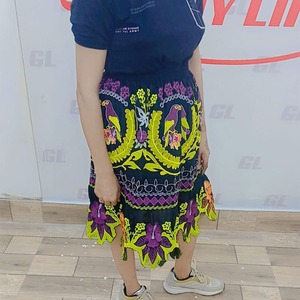 Custom Ethnic Embroidered Women's <b>Skirt</b> Colorful Floral Bird Design Boho Fashion - Product Image 2
