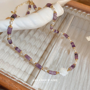 Collar de Perlas de Agua Dulce de Alta Calidad de 6-7 mm Recomendado por el Vendedor, Collar de Perlas con Baño de Oro de 4-5 mm - Product Image 2